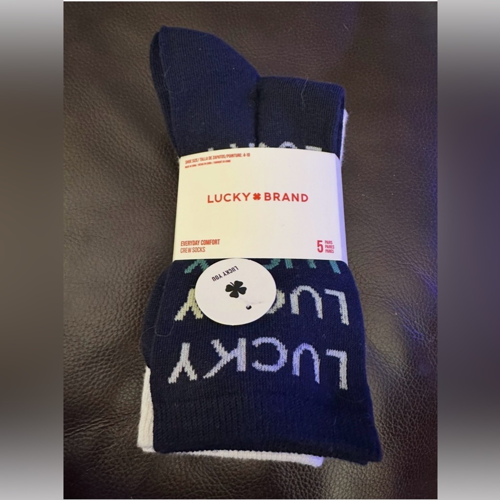 Lucky Brand womens set of Crew Socks Irish theme new